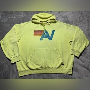 Aviator Nation Yellow Hoodie with Main Logo front-center